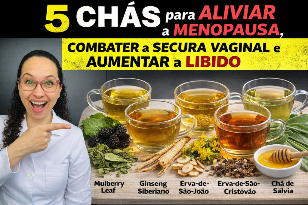 5 Chás Naturais para Aliviar Sintomas da Menopausa e do Climatério