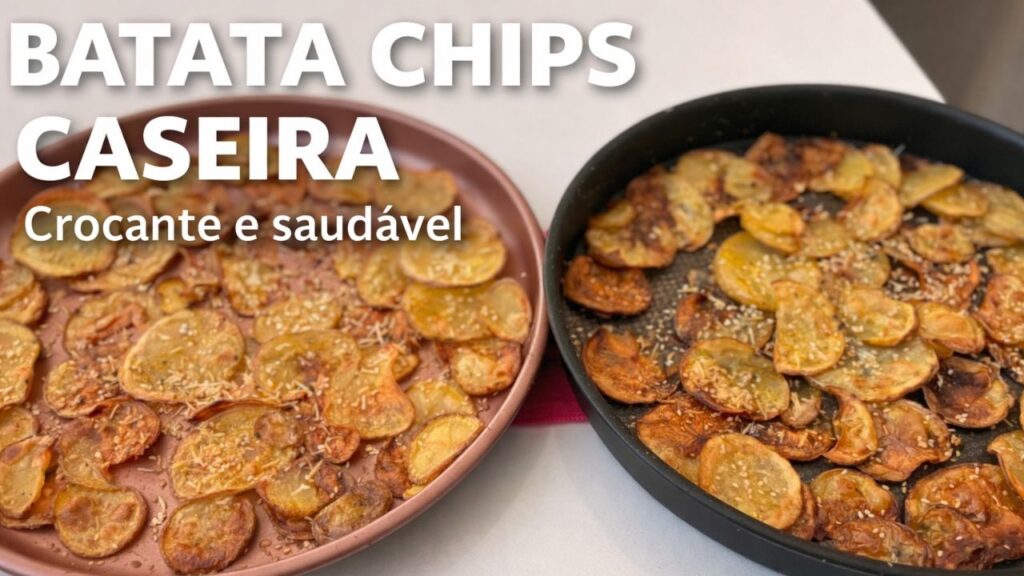 Batata Chips Caseira de Forno (Crocante e Natural)
