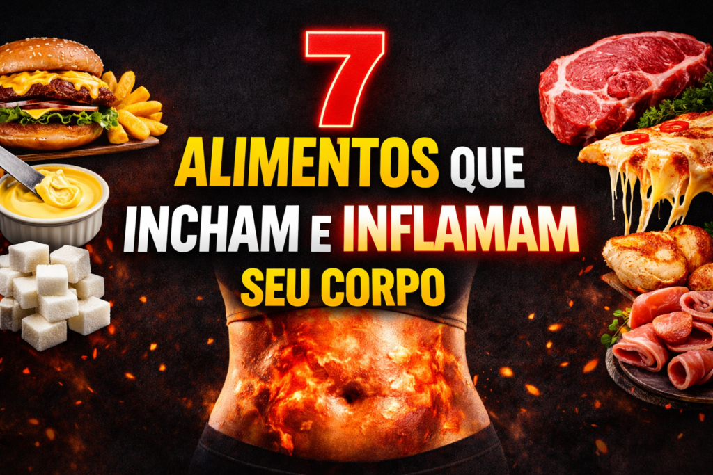 7 ALIMENTOS QUE INCHAM E INFLAMAM SEU CORPO