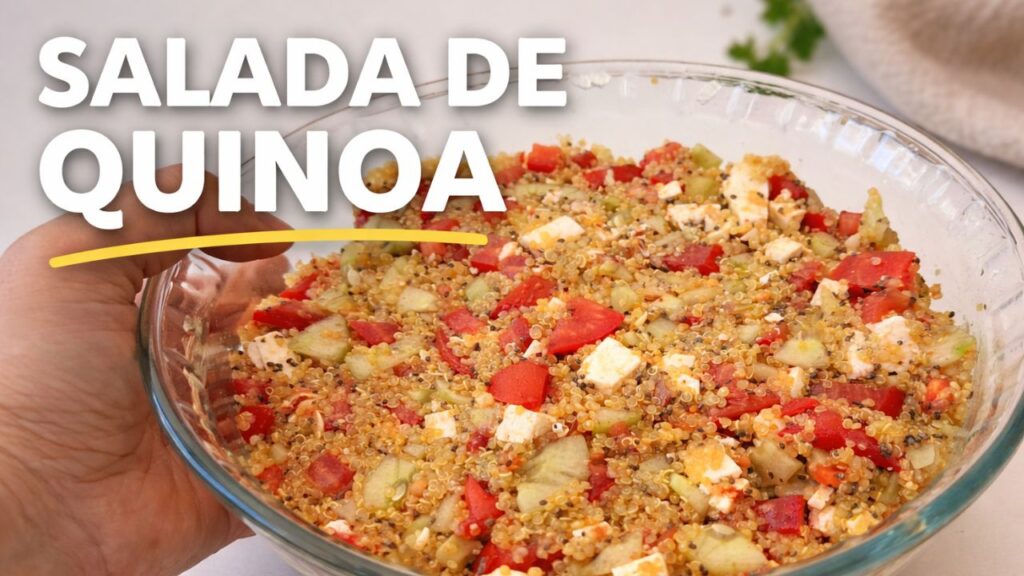 Salada de Quinoa com Pepino, Tomate e Ricota