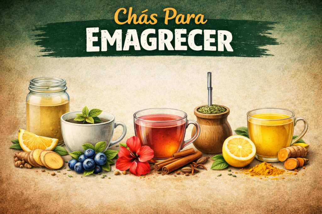 6 Chás para Emagrecer e Secar Barriga Naturalmente