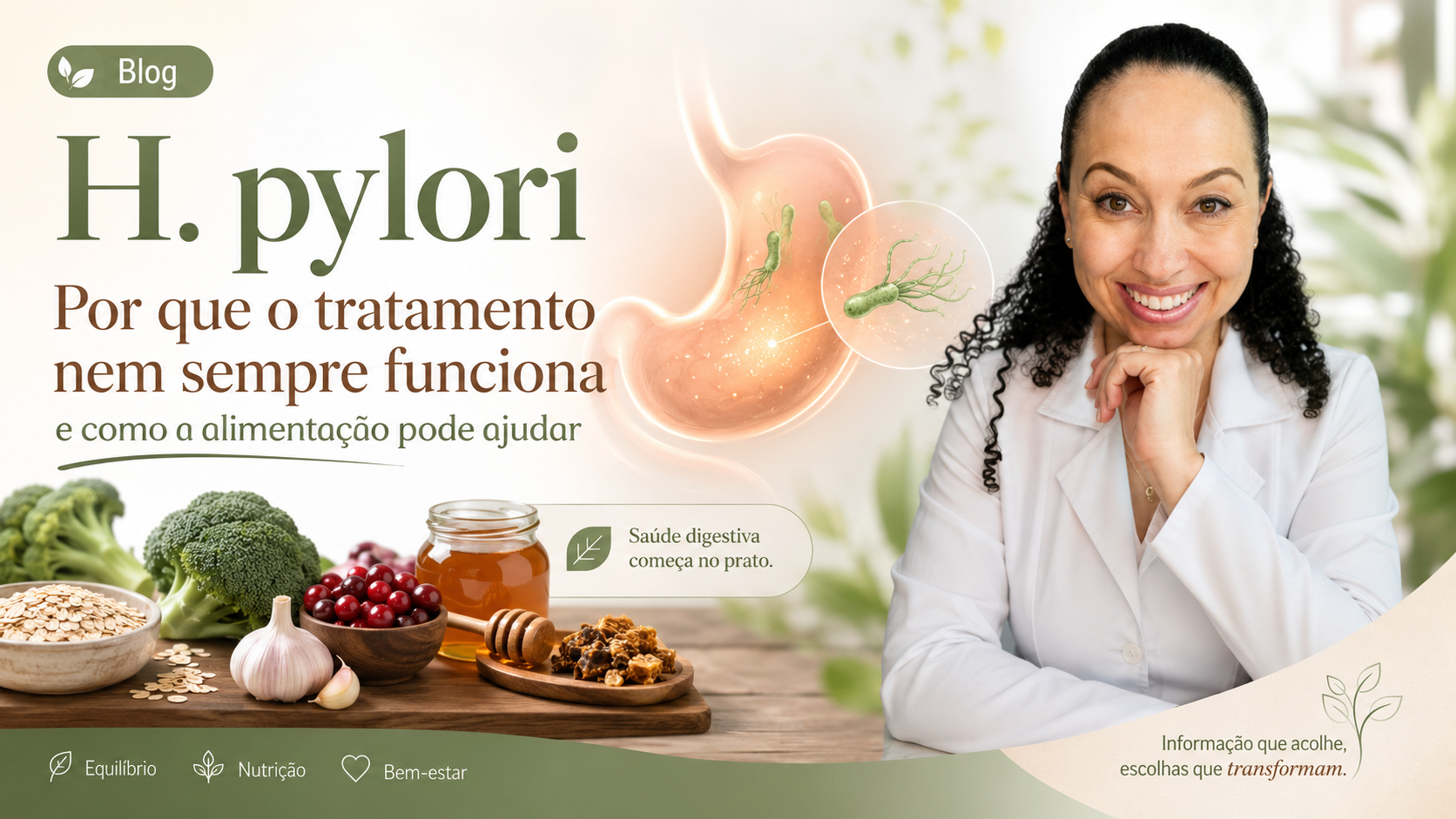 H. pylori: por que o tratamento nem sempre funciona e como a alimentação pode ajudar?