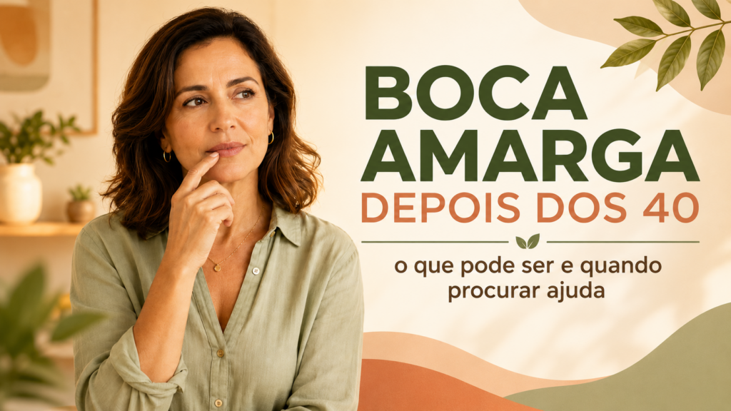 Boca amarga depois dos 40: causas e quando procurar ajuda